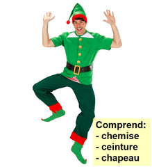 Déguisement Lutin De Noël Homme / Costume Elf Qui Aide Le Père Noël Adulte / La Maison Du Déguisement