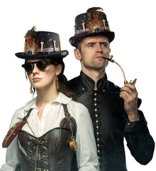 Chapeau Steampunk Noir / Chapeau Vaudou Noir / Chapeau Haut De Forme VauDou / La Maison Du Déguisement