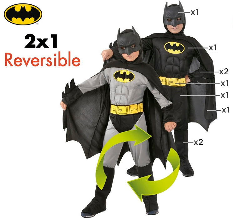 Déguisement Batman Réversible Enfant / Costume Super héros Batman Enfant / La Maison Du Déguisement