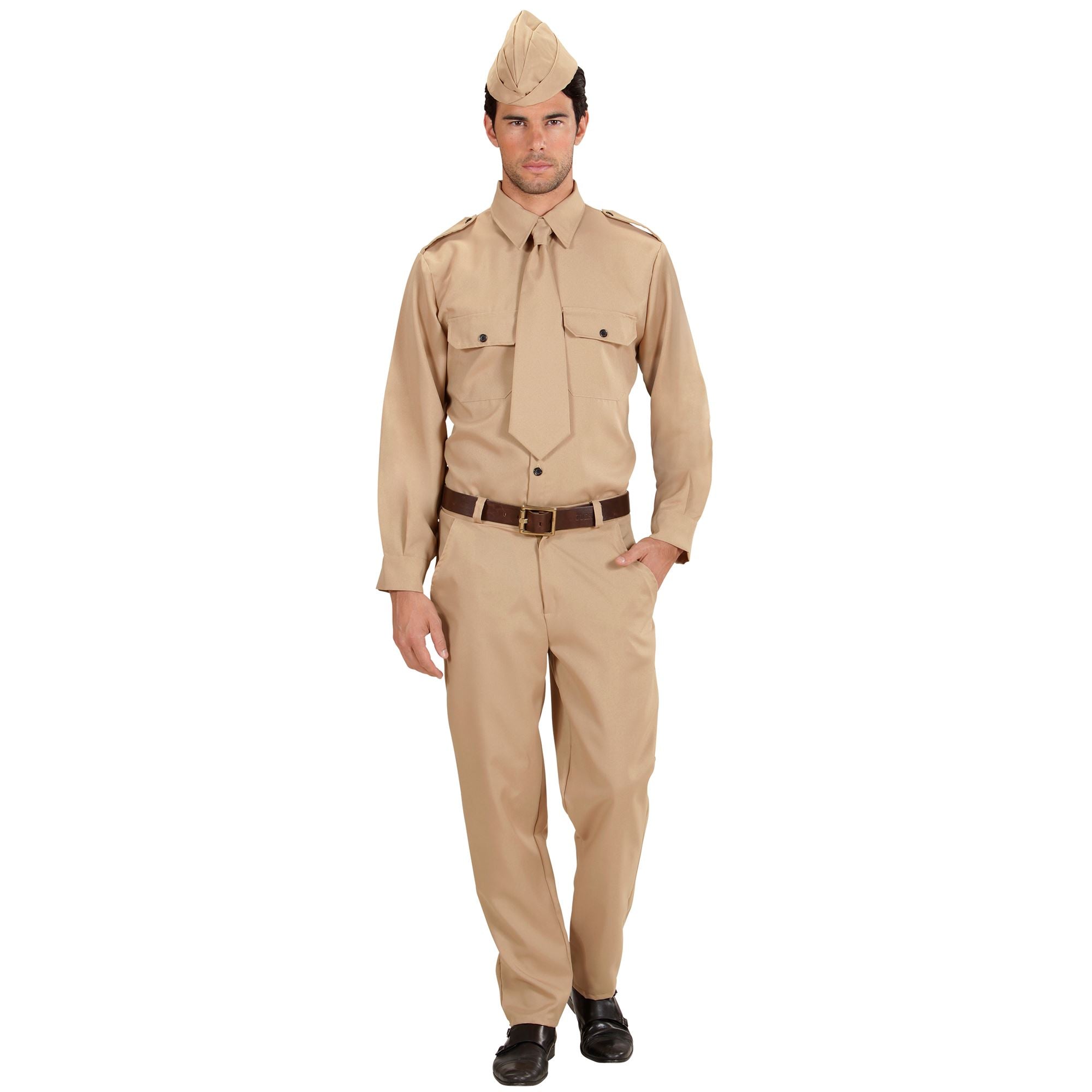 Déguisement Militaire Soldat WW2 / Costume Officier Militaire Beige / La maison du Déguisement