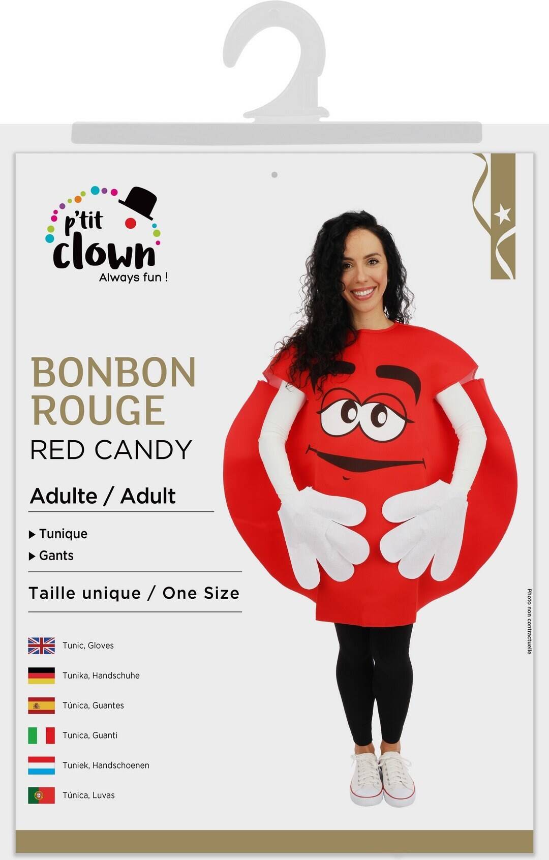 Déguisement Bonbon Rouge Homme / Costume Bonbon Homme / La Maison du Déguisement