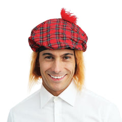 Béret écossais avec cheveux / Coiffe Ecossaise / Chapeau Ecossaise / La Maison du Déguisement