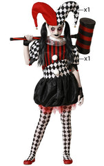 Déguisement Arlequine Ensanglantée Halloween Fille / Costume Arlequine Horror Enfant / La Maison Du Déguisement