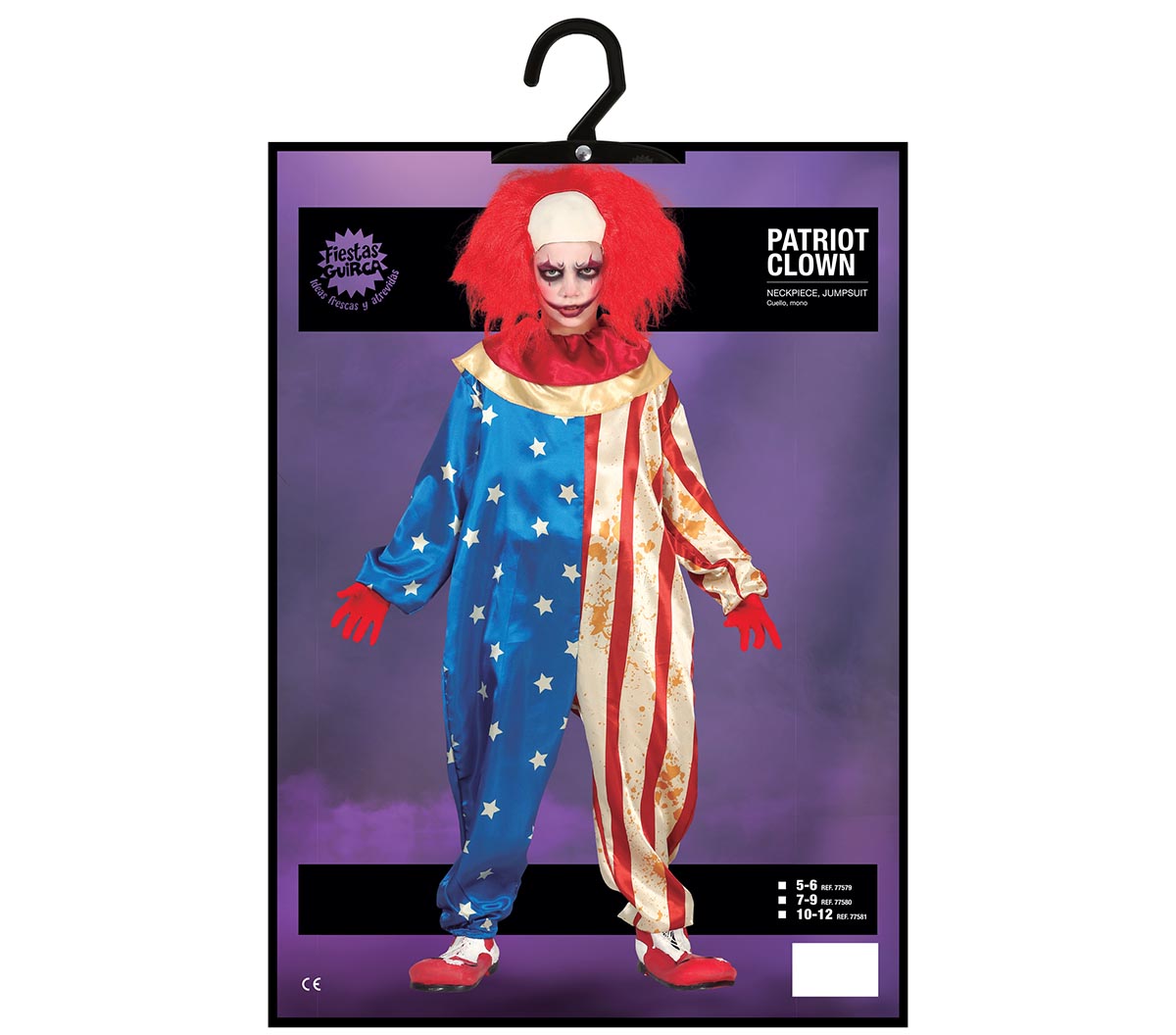 Déguisement Patriot Clown Sanglant Enfant / Costume Clown Patriot Horror Enfant / La Maison Du Déguisement