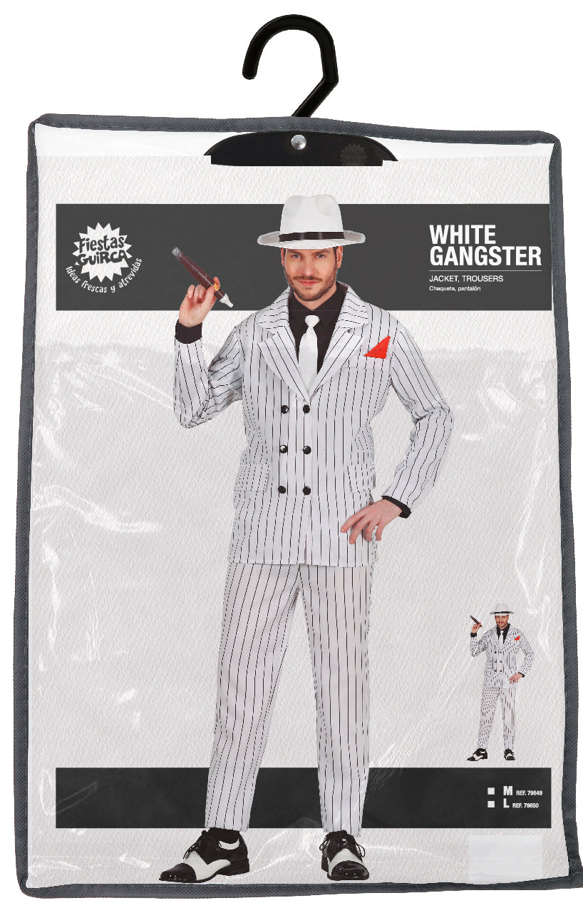 Déguisement Années 20, 30 / Costume Gangster Gatsby / Costume Borsalino Blanc / La Maison Du Déguisement