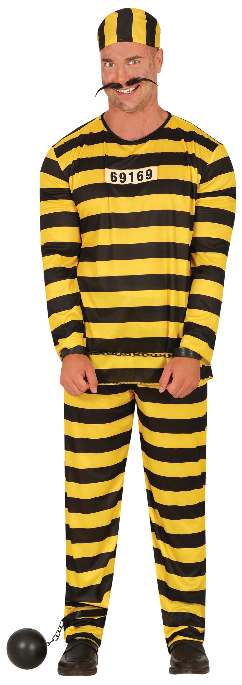 Déguisement Dalton / Costume Prisonnier Bagnard jaune / La Maison Du Déguisement