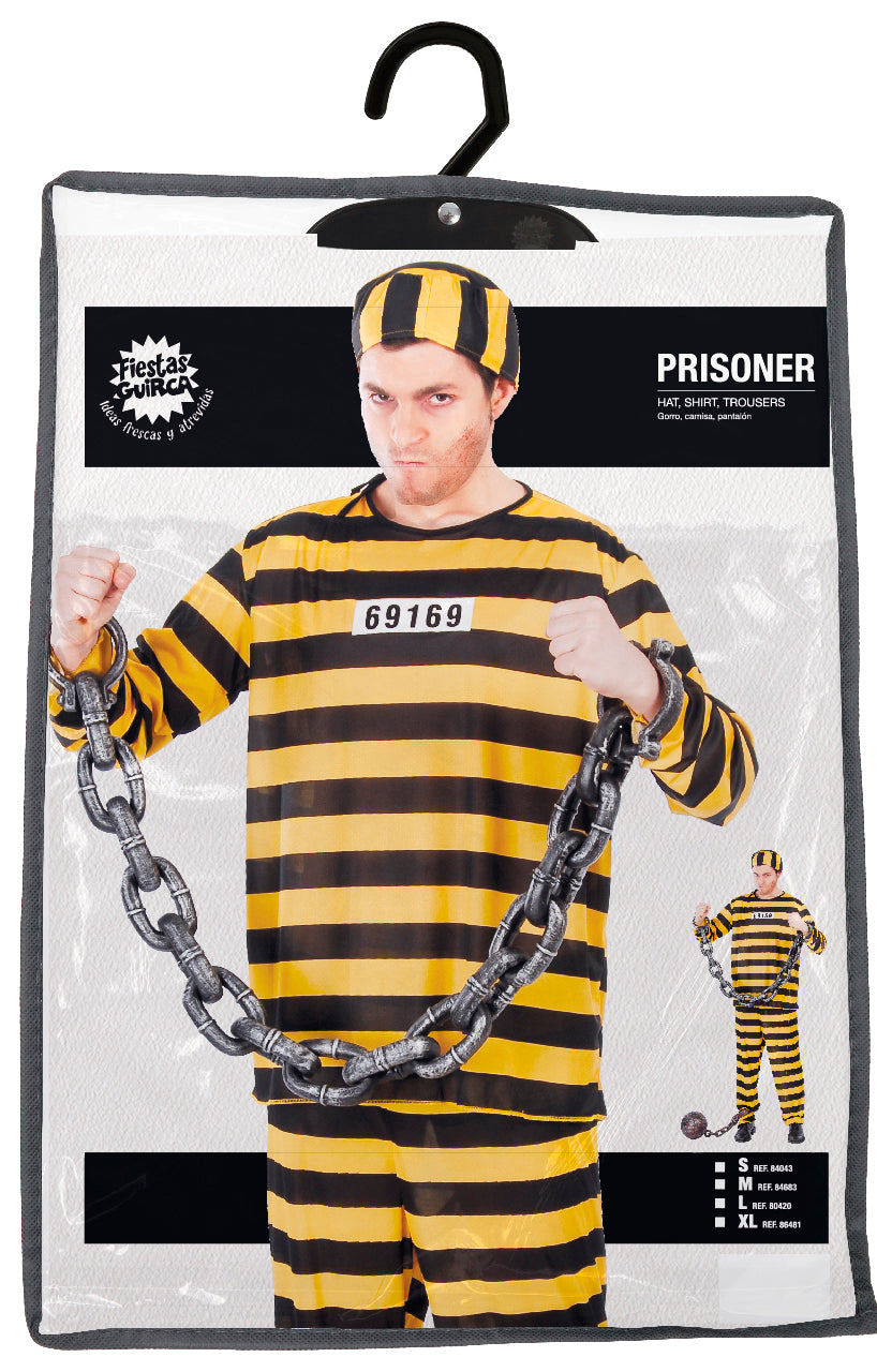 Déguisement Dalton / Costume Prisonnier Bagnard jaune / La Maison Du Déguisement