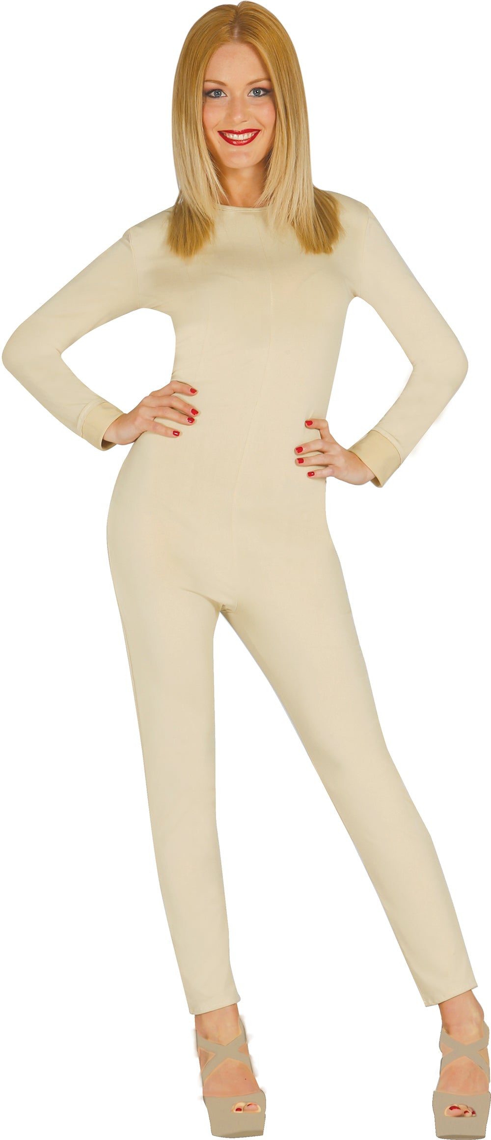 Déguisement Combinaison Beige Adulte / Costume Combinaison Chair Femme / La Maison Du Déguisement
