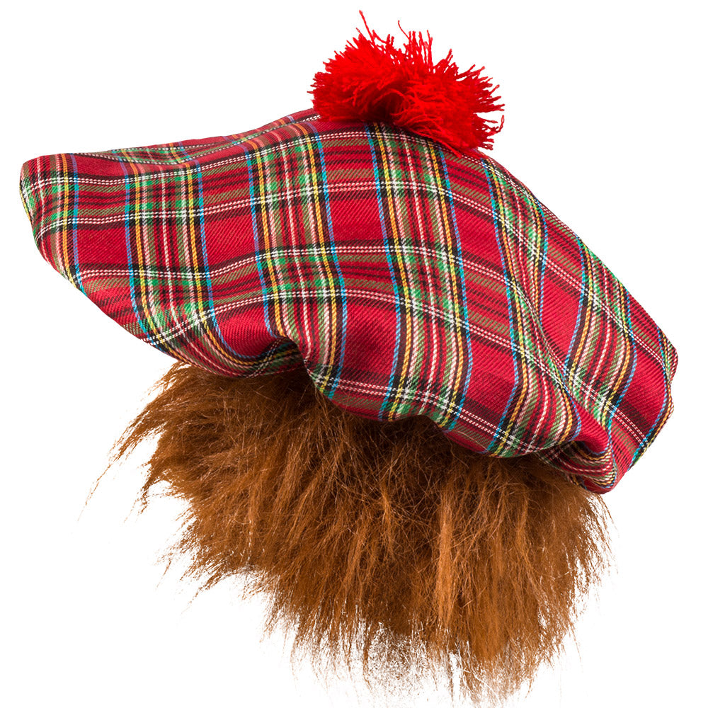 Béret écossais avec cheveux / Coiffe Ecossaise / Chapeau Ecossaise / La Maison du Déguisement