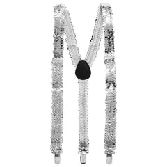Bretelles Paillettes Sequins Argent / Meilleures Bretelles Sequins Argent / La Maison Du Déguisement
