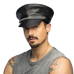 Casquette De Biker Avec Chaîne / Casquette Rocker / La Maison Du Déguisement