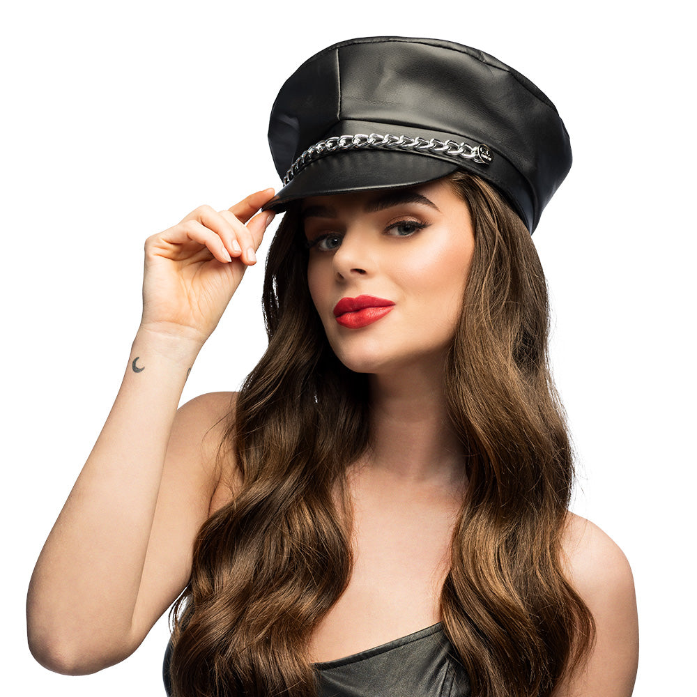 Casquette De Biker Avec Chaîne / Casquette Rocker / La Maison Du Déguisement