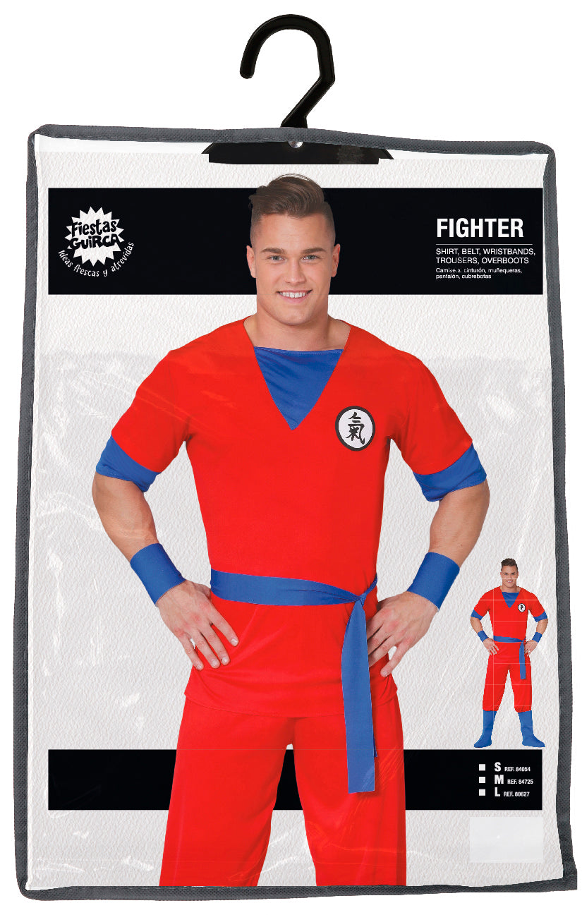Déguisement Fighter Rouge / Costume Guerrier Manga Rouge / La Maison Du Déguisement