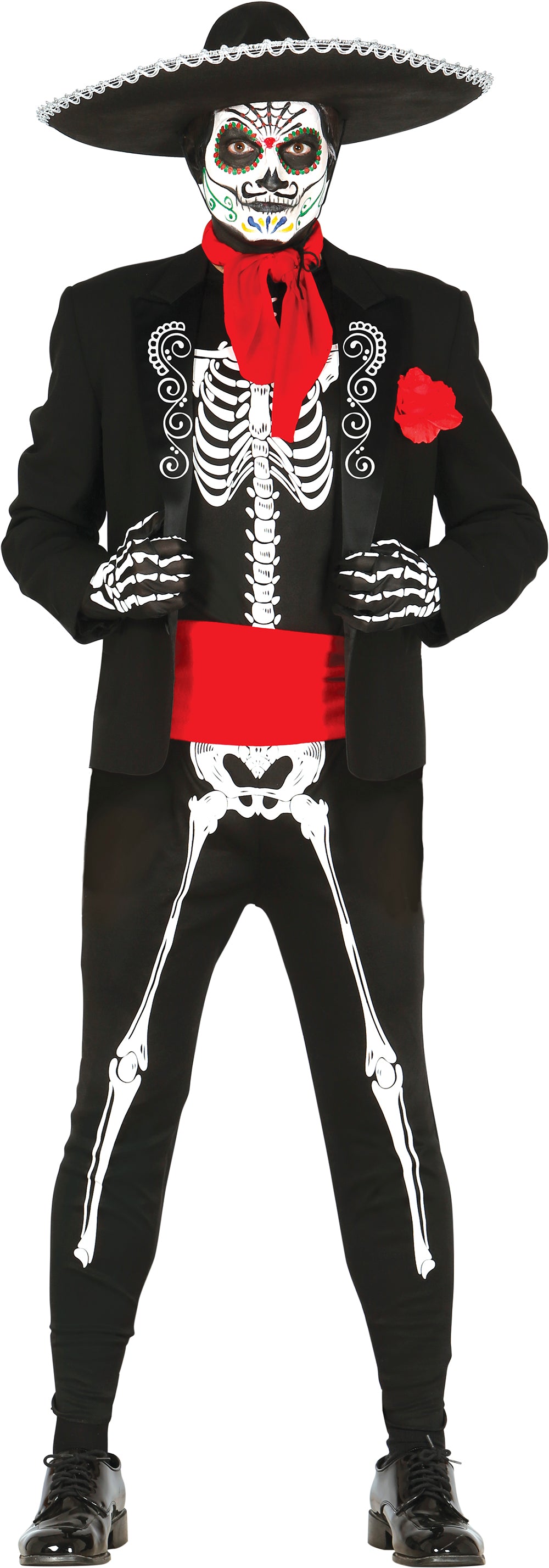 Déguisement Squelette Mort Mexicain / Costume Squelette Jours des morts Mexicain / Costume Squelette Zombie / La Maison Du Déguisement