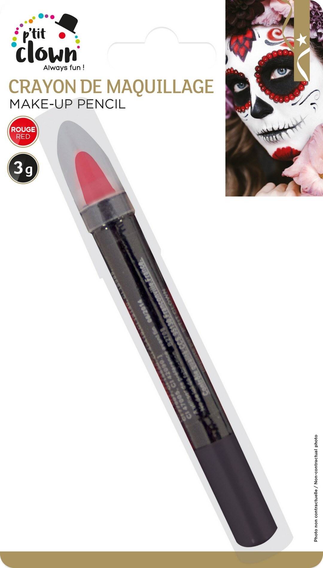 Maquillage Crayon Gras Rouge / Crayon Maquillage Rouge / La Maison Du Déguisement