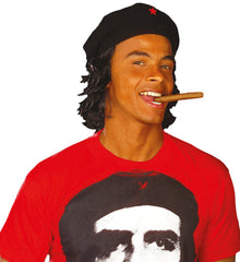 Béret Che Guevara avec cheveux / Coiffe Che Guevara avec cheveux / La Maison Du Déguisement