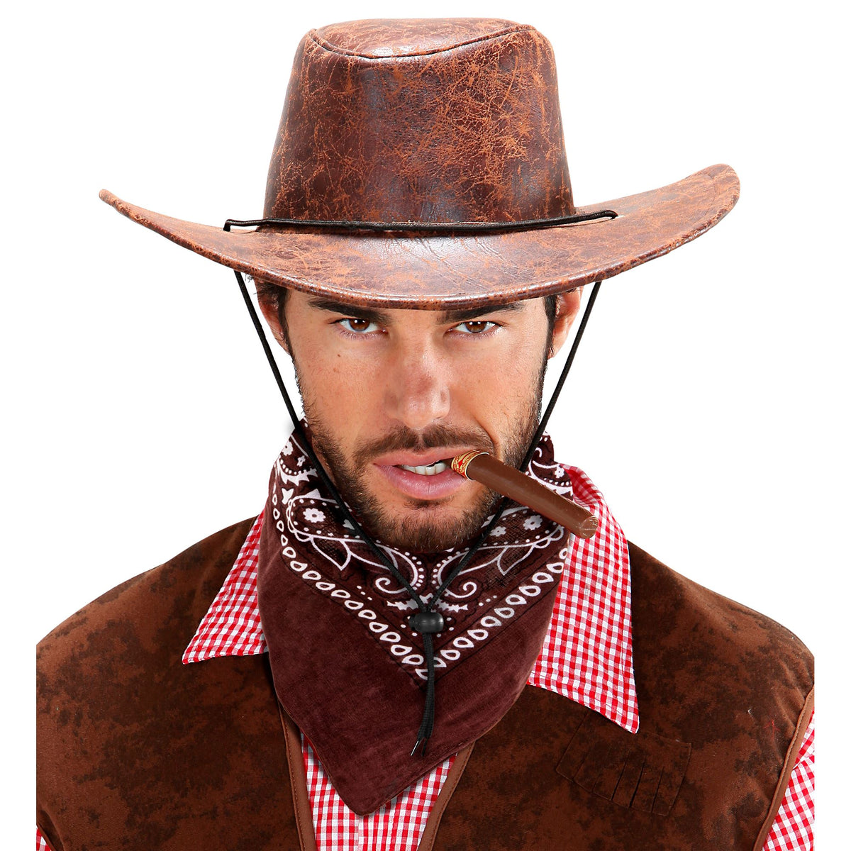 Bandana Cowboy Marron / Bandana de Cow boy Marron / Bandana Marron / La Maison Du Déguisement