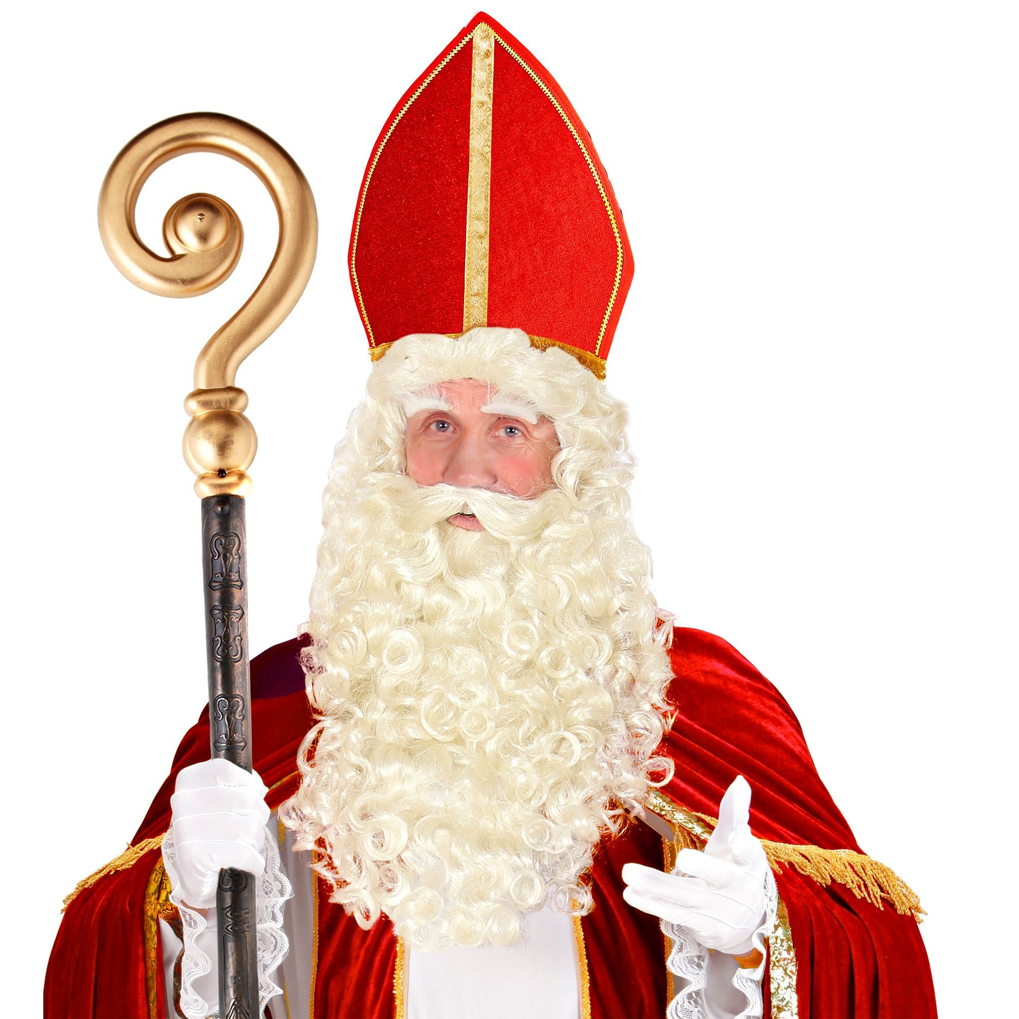 Chapeau Mitre Rouge / Mitre de Cardinal / Coiffe Saint Nicolas / La Maison Du Déguisement