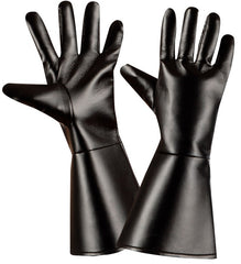 Gants Simili Cuir Noir / La Maison Du Déguisement