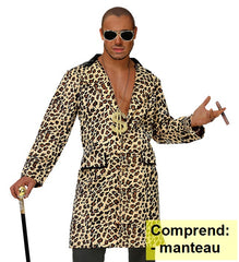 Déguisement Veste Rappeur Léopard / Costume Manteau Playboy Léopard / Costume Bling Bling Hustler / La Maison Du Déguisement