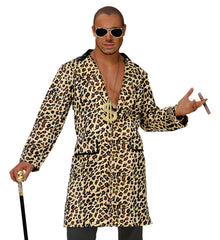 Déguisement Veste Rappeur Léopard / Costume Manteau Playboy Léopard / Costume Bling Bling Hustler / La Maison Du Déguisement