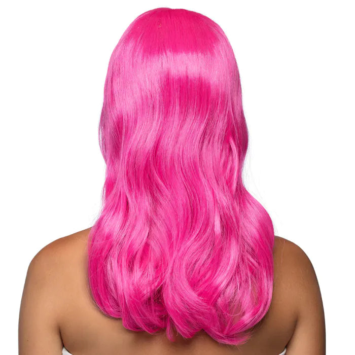 Perruque Chique Rose Glacé / Perruque Femme Rose Glacé avec frange / La Maison du Déguisement