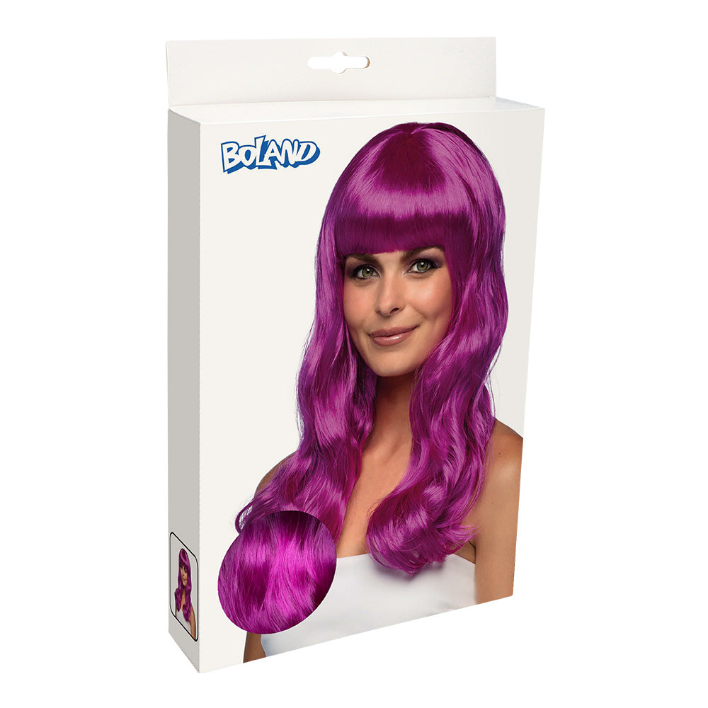 Perruque Chique Violet Glacé avec Frange / Perruque Femme Violet avec Frange / La Maison Du Déguisement