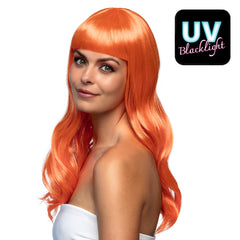 Perruque Chique Orange / Perruque Femme Orange avec Frange / La Maison Du Déguisement