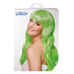 Perruque Chique Citron Vert / Perruque Femme Citron Vert avec frange / La Maison du Déguisement