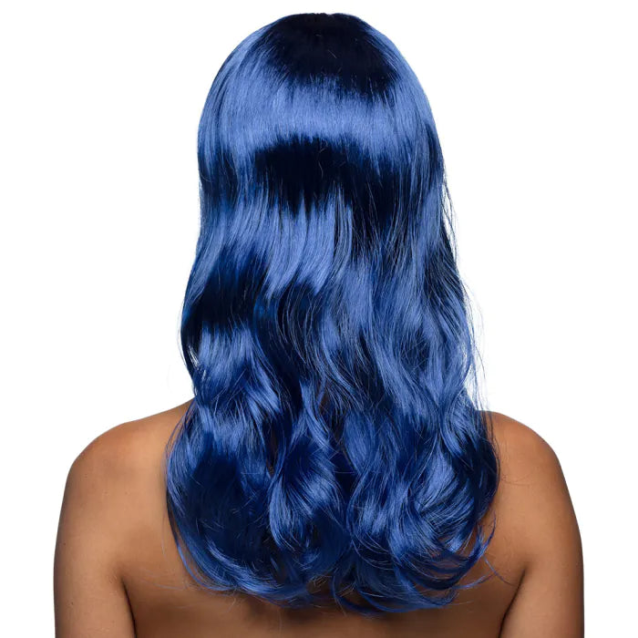 Perruque Chique Bleu / Perruque Femme Bleu avec frange / La Maison du Déguisement