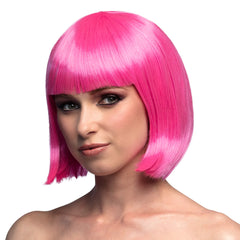Perruque Cabaret Rose Fuchsia / Perruque Carré Rose Vif / Perruque Party Rose Fuchsia / La Maison du Déguisement