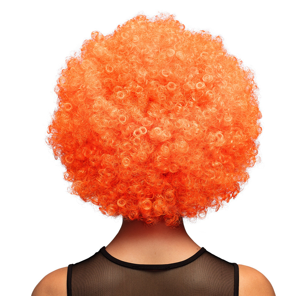 Perruque Afro Jimmy Orange / Perruque Afro Groove Orange / La Maison du Déguisement