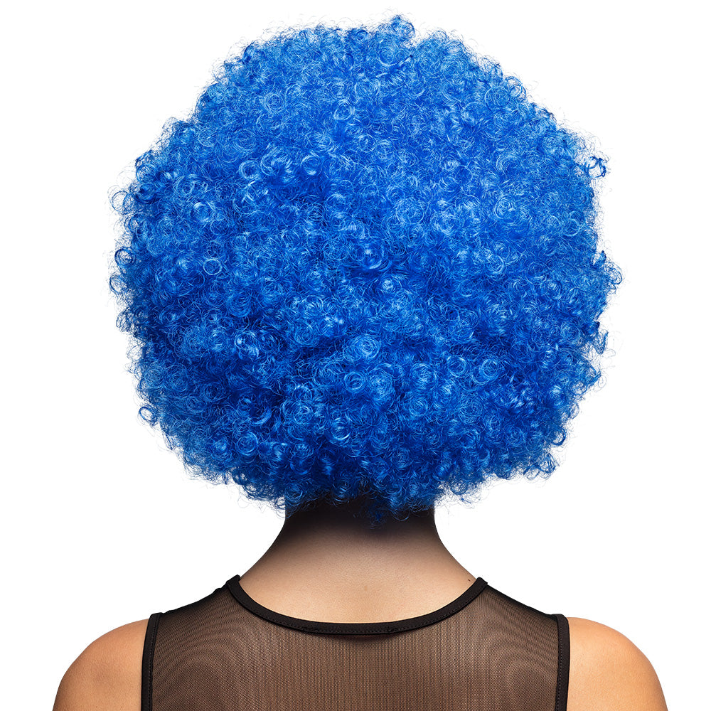 Perruque Afro Jimmy Bleu / Perruque Afro Groove Bleu / La Maison du Déguisement