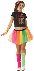 Déguisement Années 80 Femme / Costume I Love Année 80 Disco Fluo Adulte / La Maison Du Déguisement
