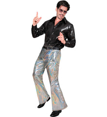 Pantalon Disco Argent Hologramme / Pantalon Lamé Disco Argent / La Maison Du déguisement (Copie)