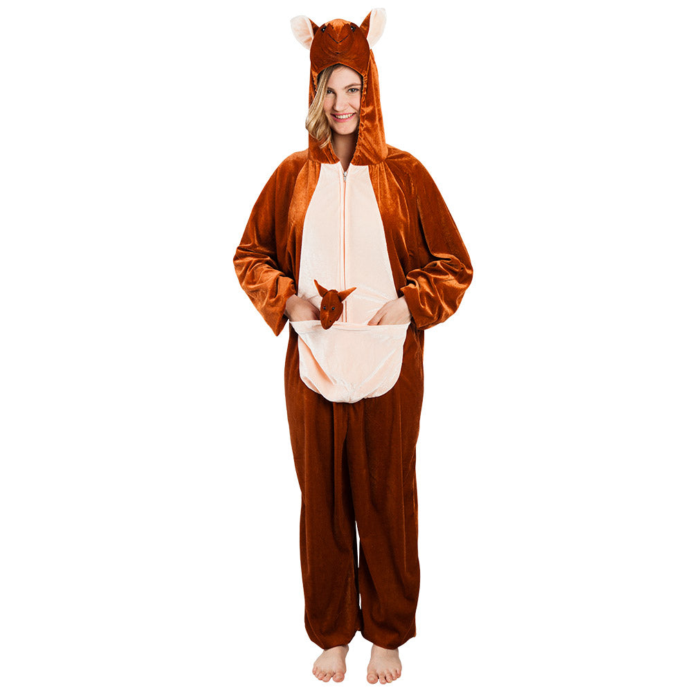 Location Déguisement Kangourou peluche Adulte / Location Costume Combinaison Kangaroo / La Maison Du Déguisement