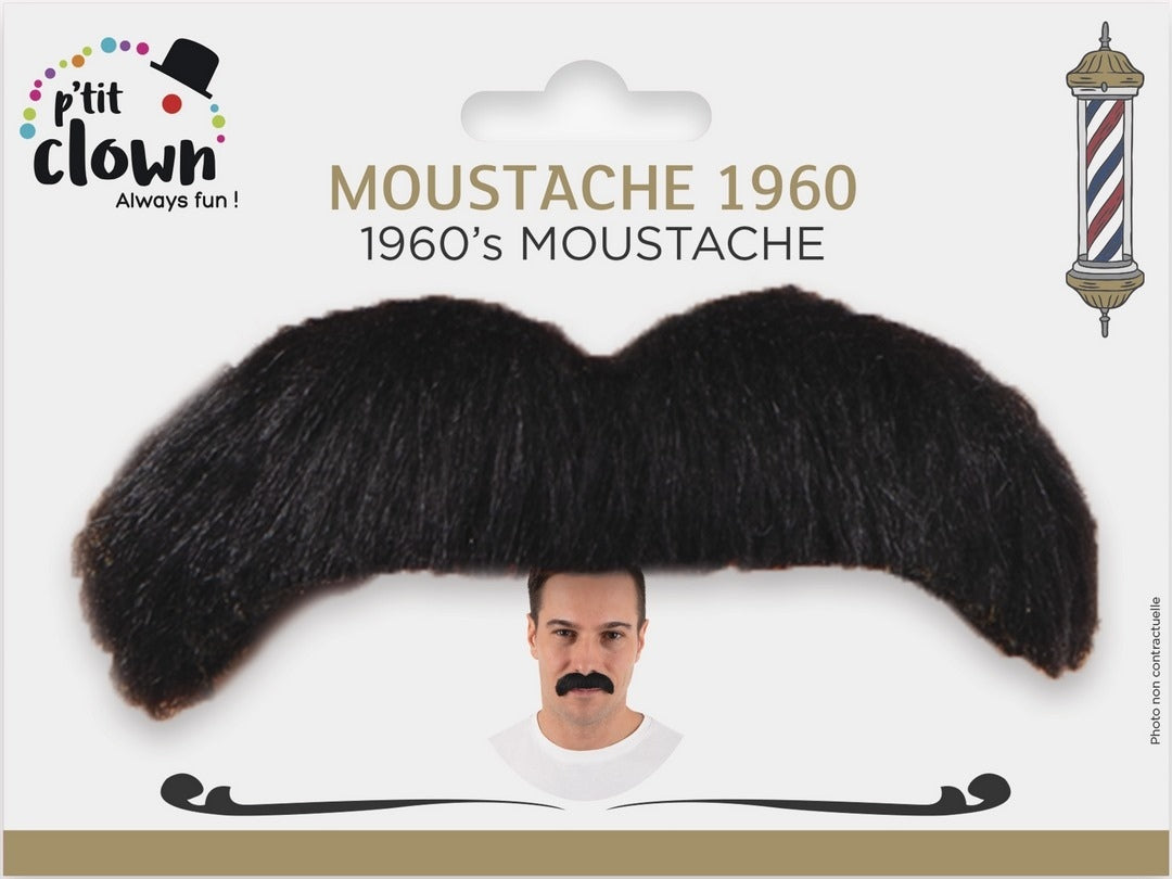 Moustache Années 1960 Noir / La Maison Du Déguisement