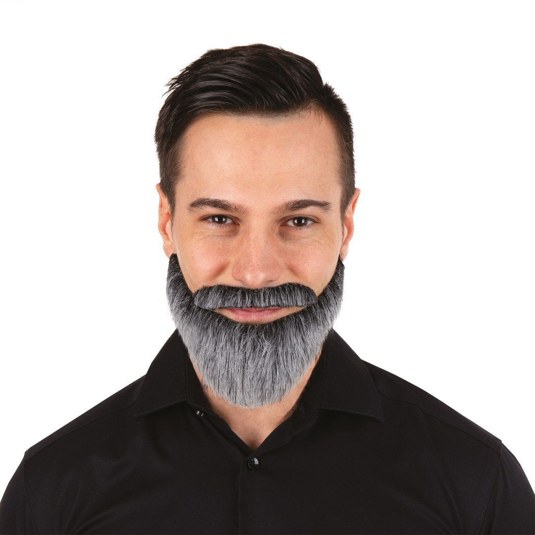 Barbe Avec Moustache Gris / Moustache et Barbe Gris / La Maison Du Déguisement