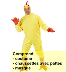 Déguisement Poulet Jaune Adulte / Costume Poussin Jaune / La Maison Du Déguisement