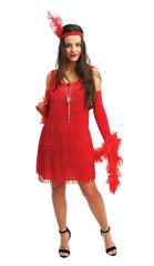 Déguisement Robe Charleston Rouge | Tenue chic cabaret rouge | La Maison du Déguisement