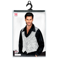 Gilet Paillettes Sequins Argent / Gilet Sequins Argent / La Maison du Déguisement