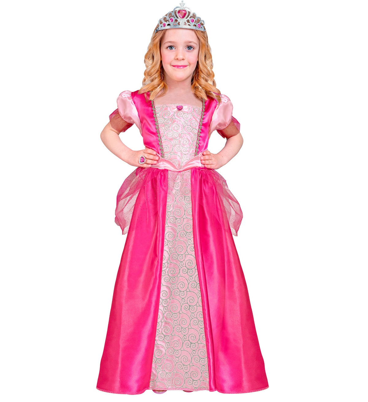 Déguisement Princesse Rose avec Diadème Enfant / Costume Princesse rose avec Diadème Enfant / La Maison Du Déguisement