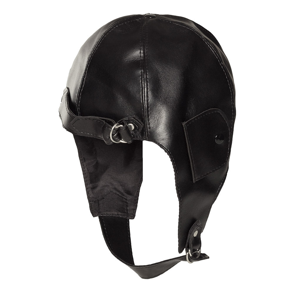 Chapeau Aviateur en simili cuir / Casque Pilote Noir / La Maison Du Déguisement