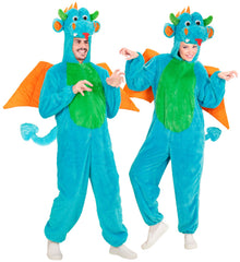 Location Déguisement Dragon Peluche Adulte / Location Costume Dragon Peluche Bleu / La Maison Du Déguisement
