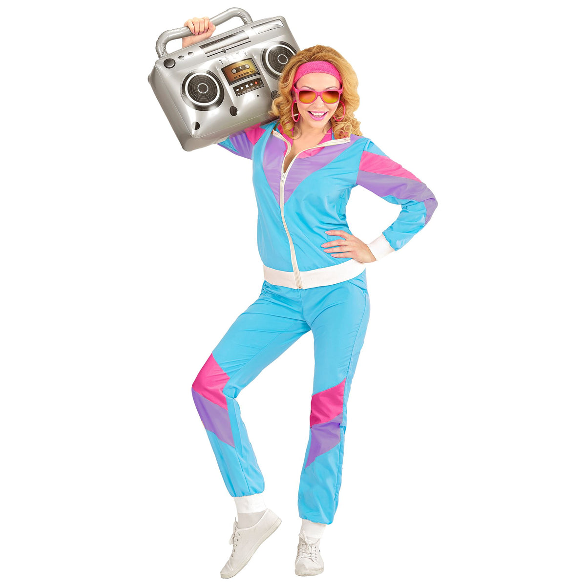 Déguisement Survêtement Années 80s Bleu Femme / Costume Jogging année 80 Bleu Femme / La Maison Du Déguisement