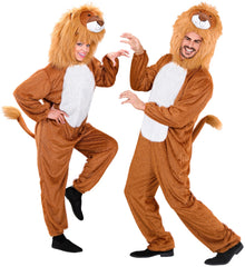 Déguisement Lion Amusant Marron / Costume Combinaison Lion Adulte / La Maison Du Déguisement