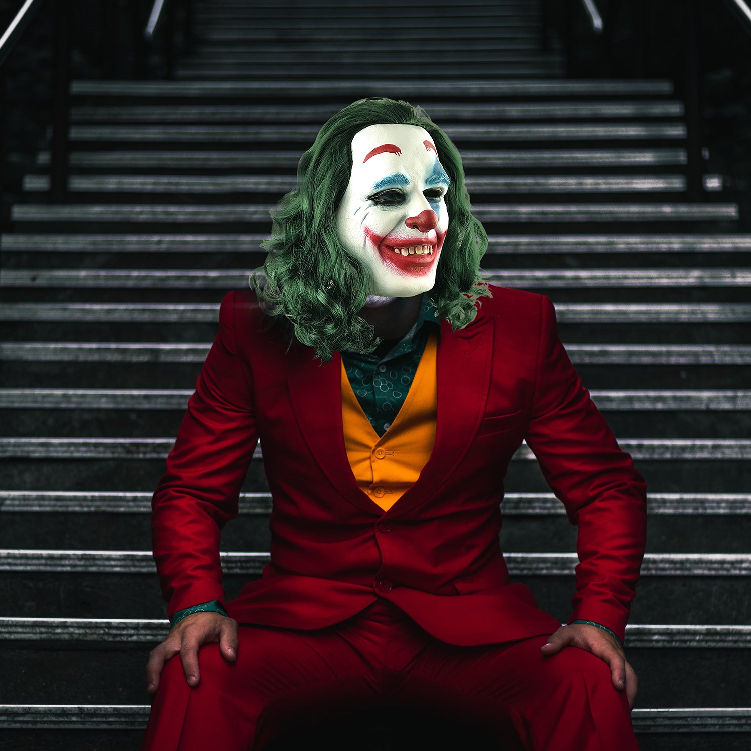 Masque Joker Avec Cheveux / Masque Super héros Joker Luxe / La Maison Du Déguisement