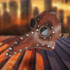 Masque Steampunk Plague Marron / Masque Médecin de la Peste Marron / Masque Docteur de la Peste Marron / La Maison Du Déguisement