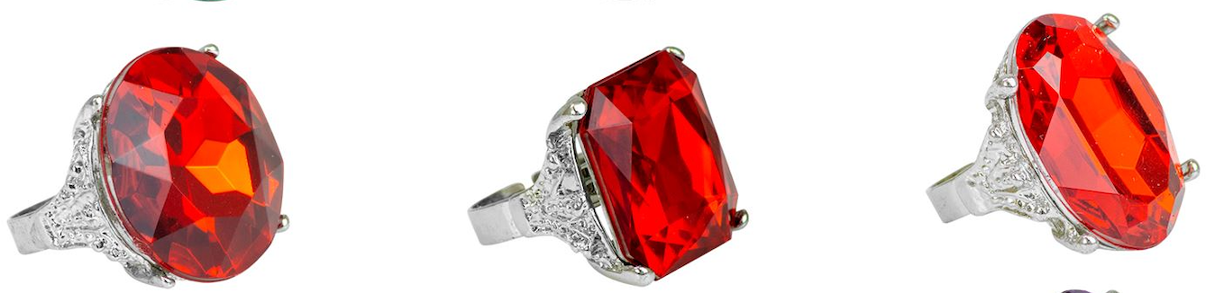 Bague avec Pierre / Bague avec grosse pierre / La Maison Du Déguisement