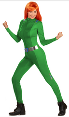 Déguisement Combinaison Totally Spies Vert  / Costume Combinaison Espionne Vert / La Maison Du Déguisement